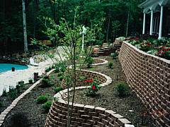  Landscaping with Erosion Control / Multiple Terraced Retaining Walls  